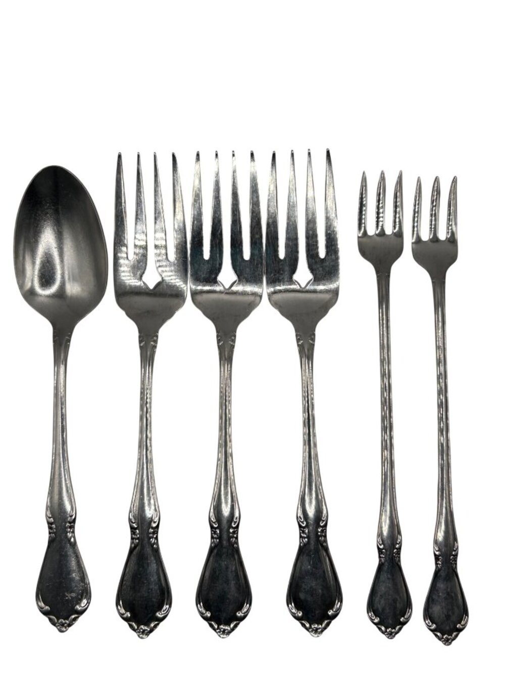 Oneida Silver Chateau Stainless Glossy Flatware replacement Set - 6 Pieces silve
